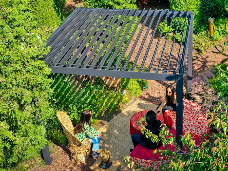 Sorara Mirador Deluxe Pergola 3x3 M Antraciet - Afbeelding 8