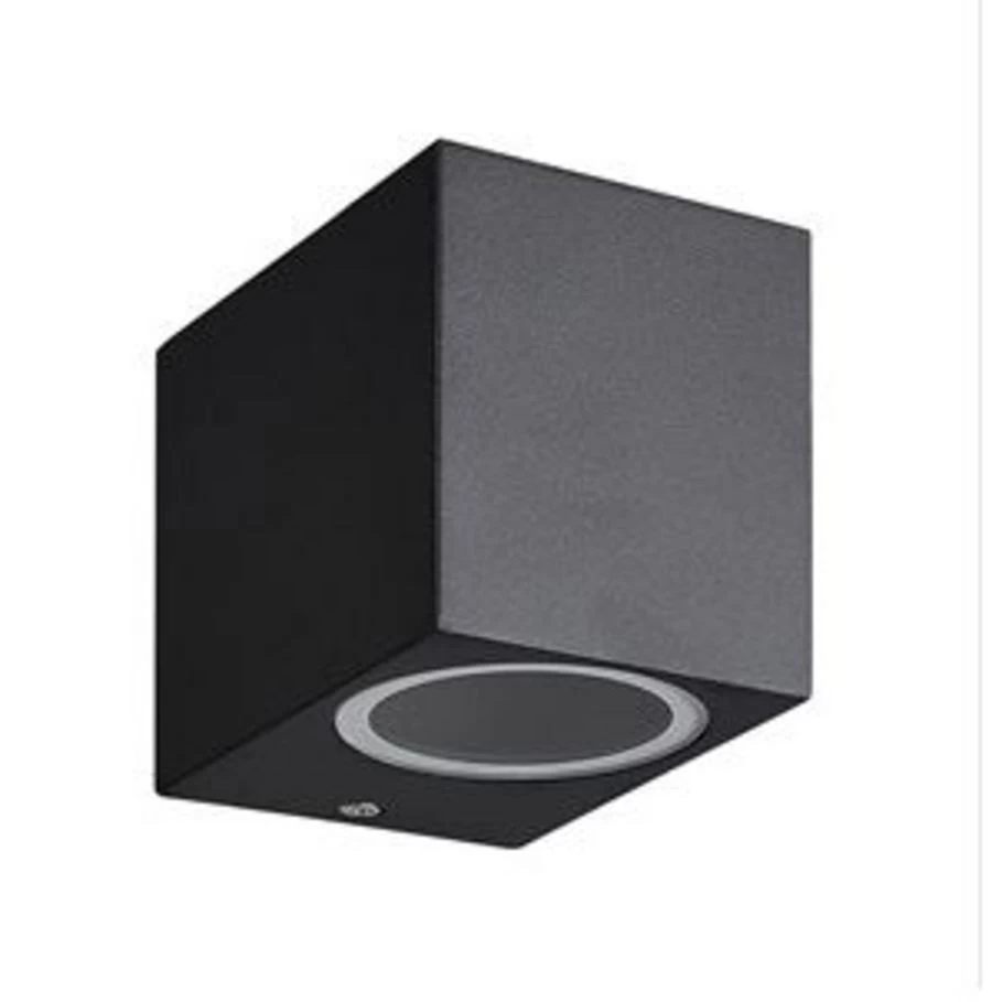 Fantasia Flux Wandlicht Vierkant 8 Cm Zwart GU10 IP54