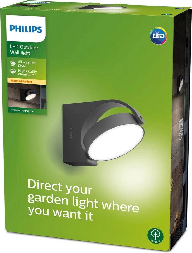Philips Mimosa Outdoor Wandlamp Antraciet - Afbeelding 2