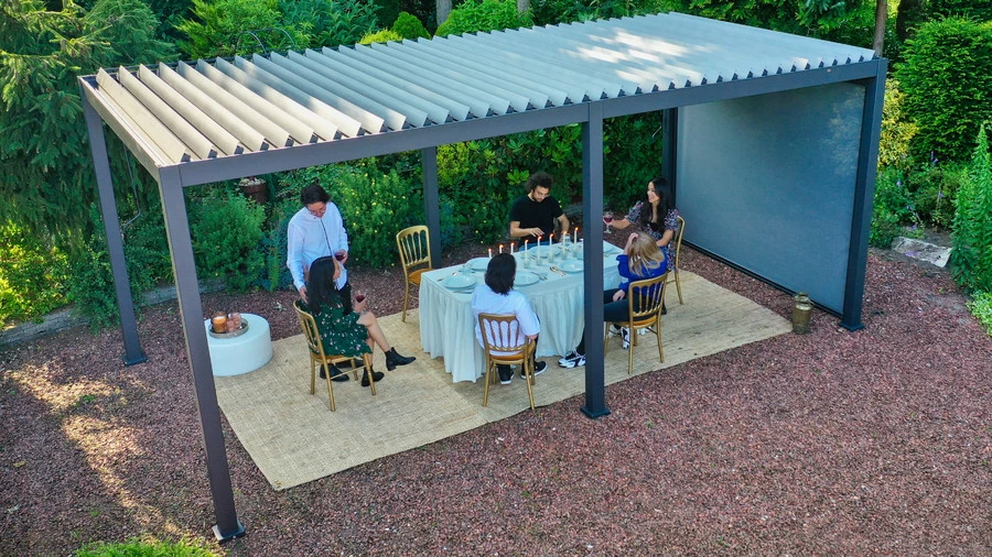 Sorara Mirador Deluxe Pergola 3x6 M Antraciet Frame - Afbeelding 4