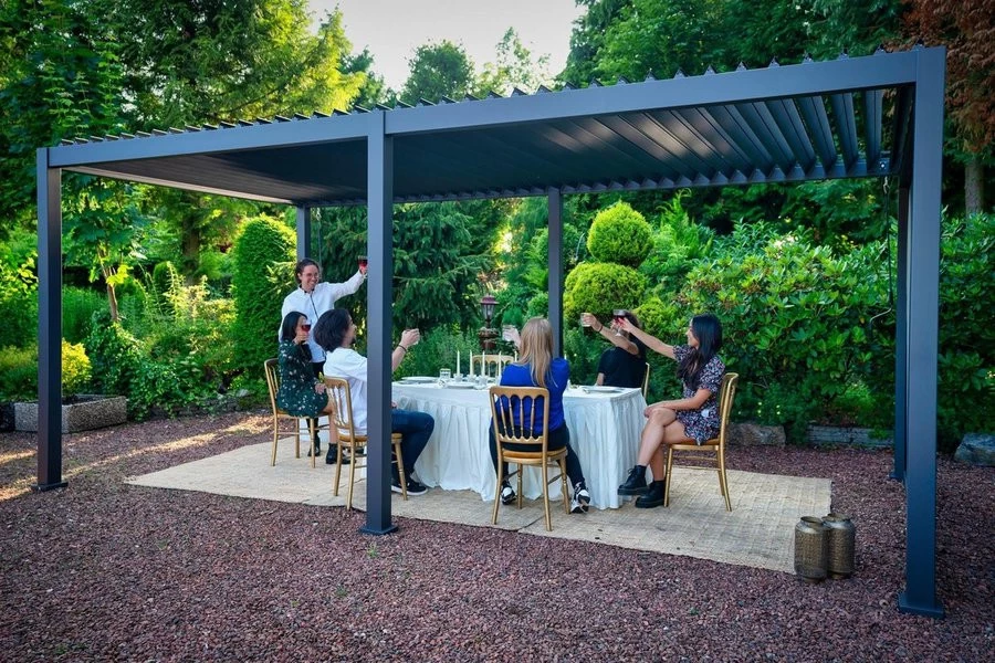 Sorara Mirador Classic Pergola 3x6 M Antraciet Frame - Afbeelding 12