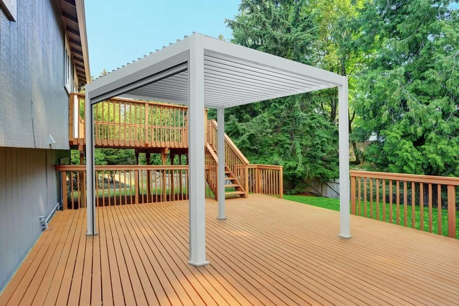 Sorara Mirador Pull Down Screen Voor Pergola 4 M Wit - Afbeelding 8