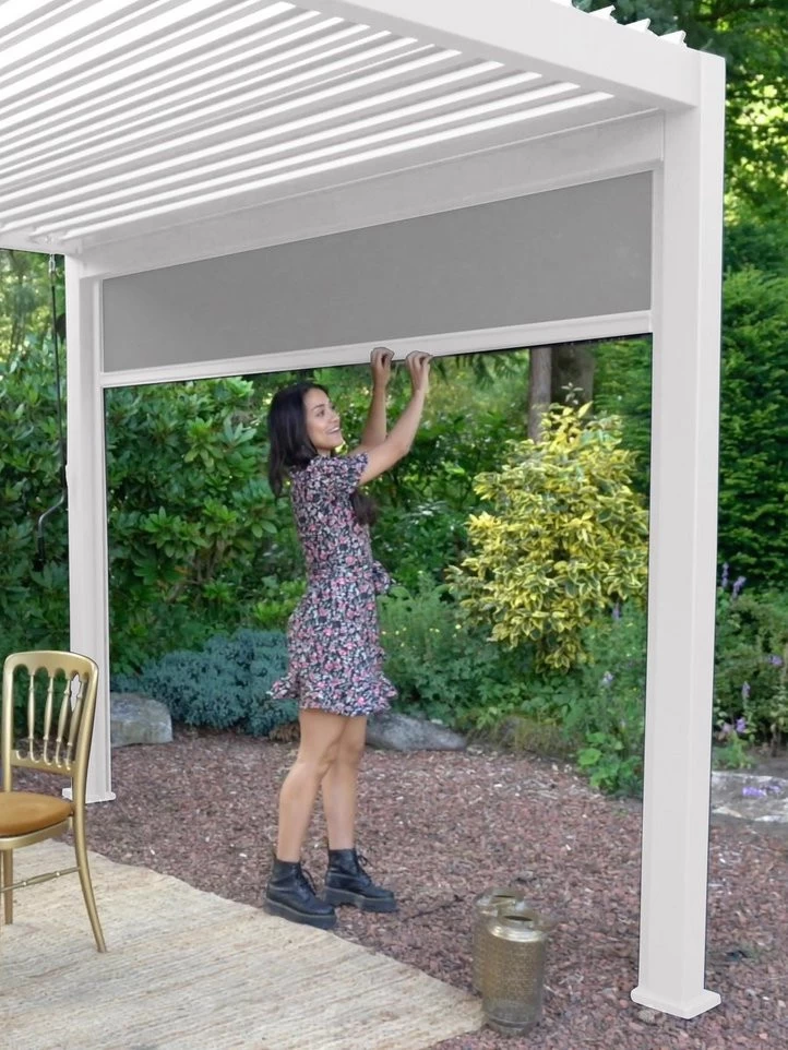 Sorara Mirador Pull Down Screen Voor Pergola 4 M Wit - Afbeelding 9