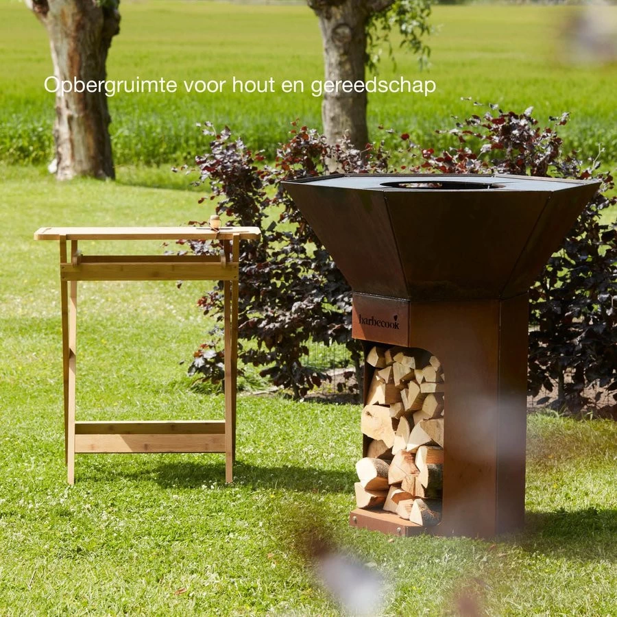 Barbecook Nestor Original Houtbarbecue Cortenstaal - Afbeelding 2