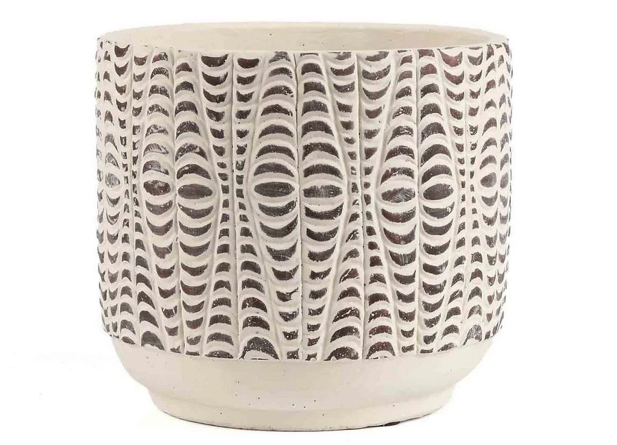 Bloempot Cement Bruin D 13 X H 13 Cm