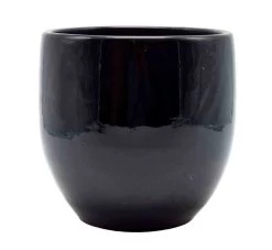 Bloempot Aardewerk Zwart D 17 X H 16 Cm