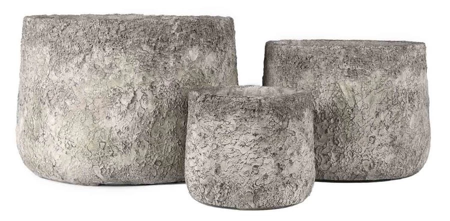 Bloempot Fibercement Antiek Grijs Dia 35 X 35 X 26 Cm