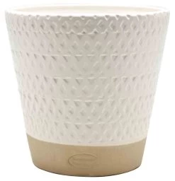 Bloempot Aardewerk Wit D21 X H21 Cm