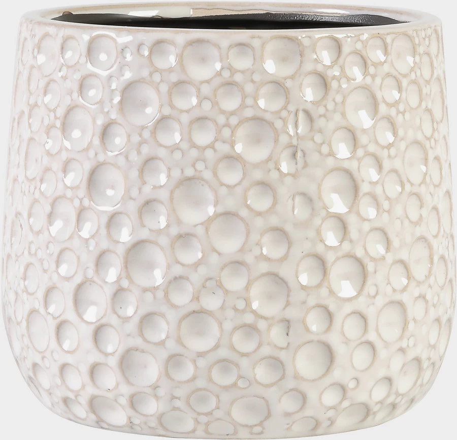 Bloempot Aardewerk Wit Paradise D11 X H9.5 Cm