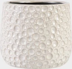 Bloempot Aardewerk Wit Paradise D15.5 X H13cm