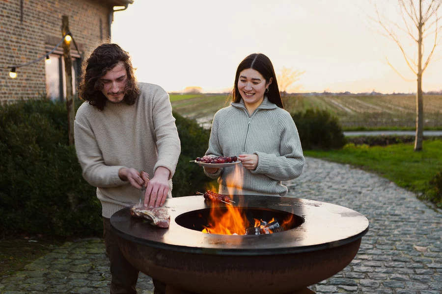 White Fire Barbecue Vuurschaal 102cm Cortenstaal - Afbeelding 11