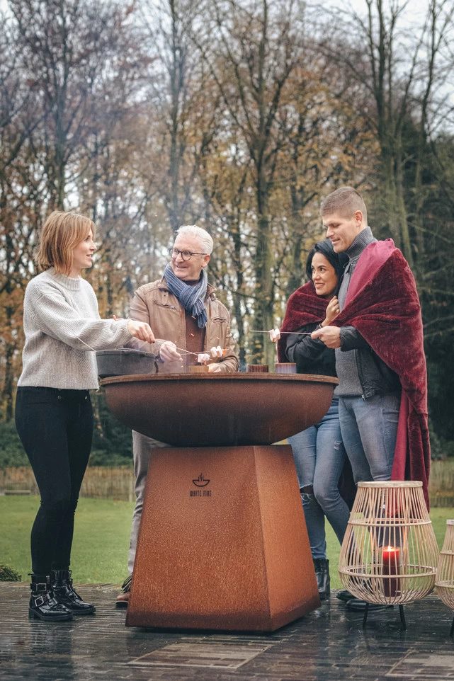 White Fire Barbecue Vuurschaal 102cm Cortenstaal - Afbeelding 10