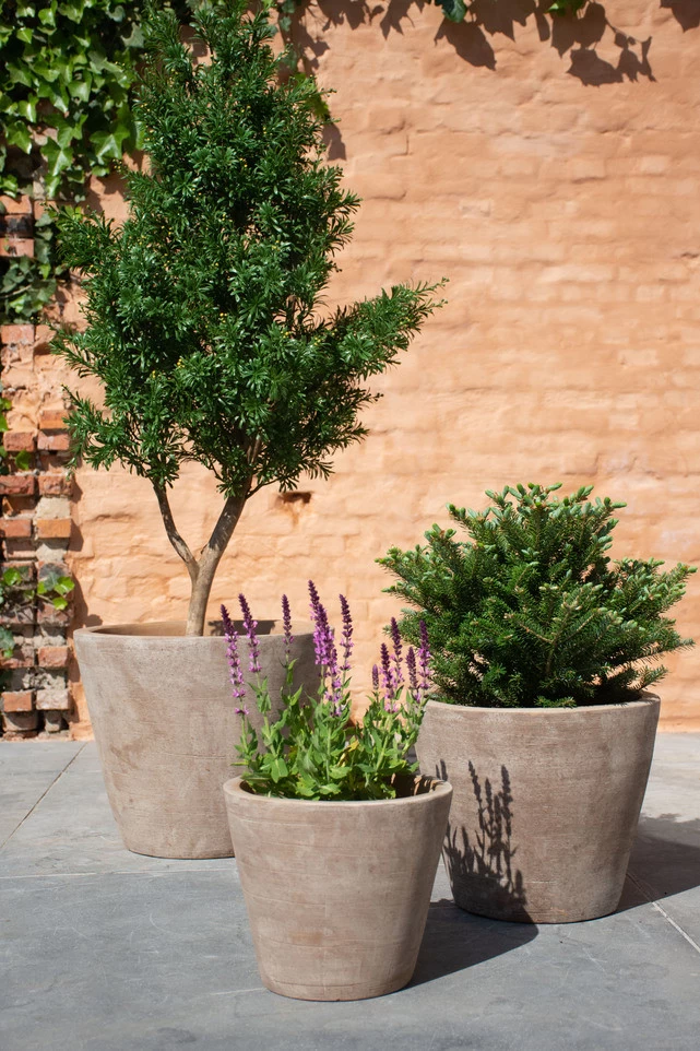 Bloempot Mterra Rond Conisch Handgemaakt 47x37 Cm - Afbeelding 2