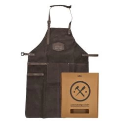 Hide & Stitches Barbecueschort Donkerbruin - Leder