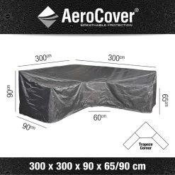 Platinum Aerocover Afdekhoes Voor Loungeset 300x300x90x65/90cm Hoge Rug - Ademend