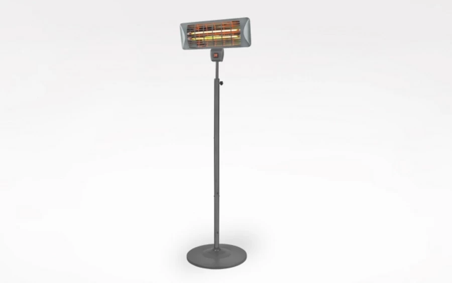 Eurom Q-Time 2000S Elektrische Terrasverwarmer Met Statief 2000 Watt