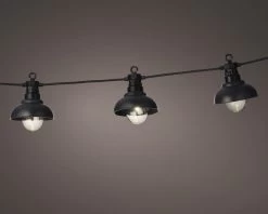 Lumineo Partylights Startset LED Lampion 4.5 M 10 Lampen Warm Wit - Zwart