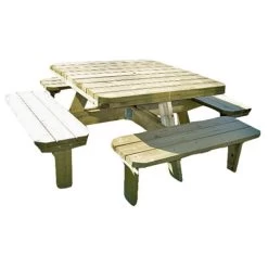 Cartri Churra Picknicktafel Vuren-hout Tafelblad 140 X 140 X 4,4 Cm