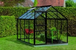 Serre Intro Grow - Ivy - 5.0m2 Zwart Ral9005 - Veiligheidsglas 3mm