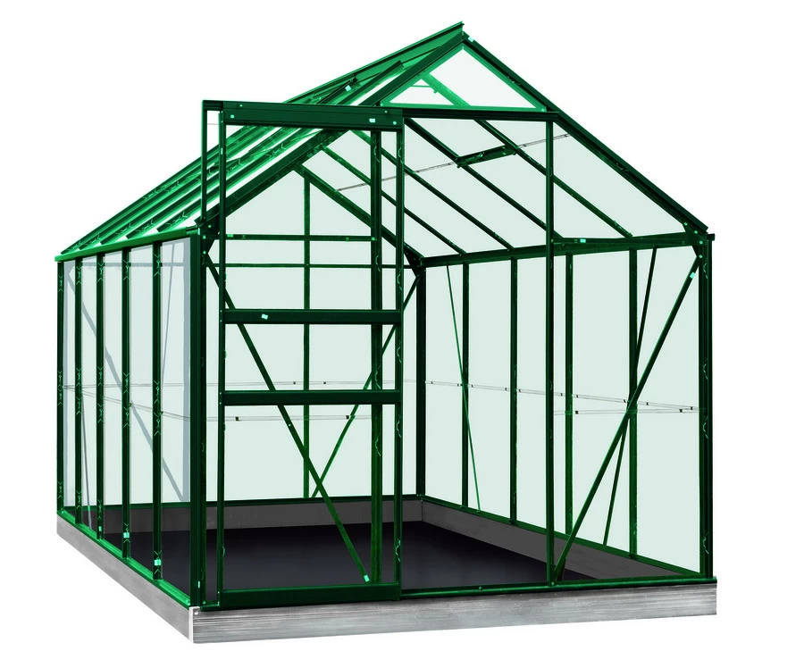 Serre Intro Grow - Lily - 6.2m2 Groen Ral600G - Veiligheidsglas 3mm