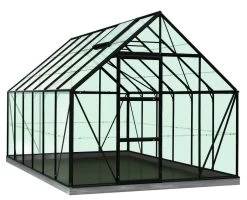 Serre Intro Grow - Oliver - 9.9m2 Zwart Ral9005 - Veiligheidsglas 3mm