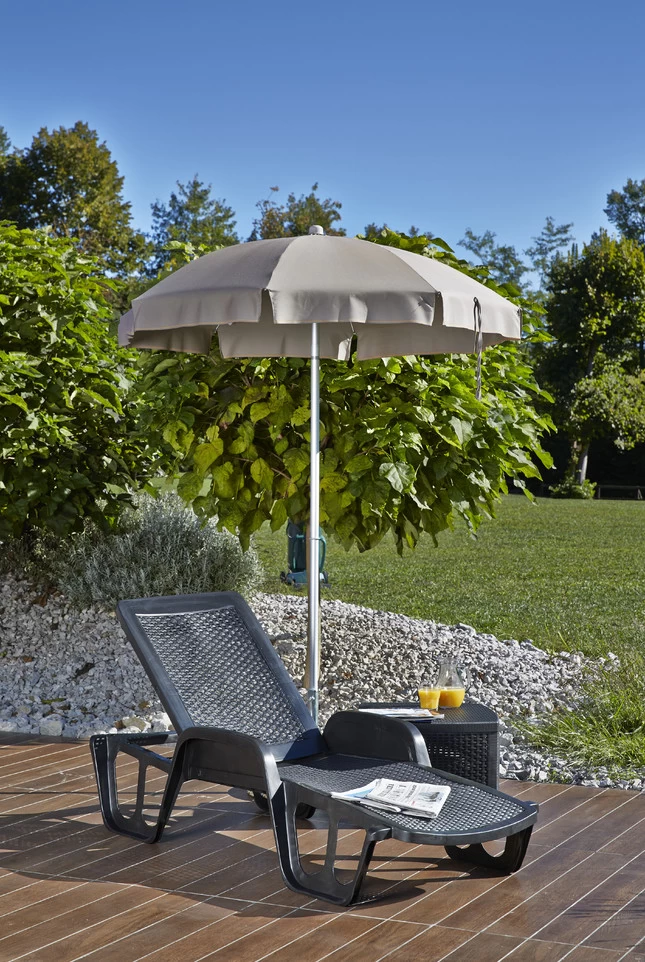 Progarden Pool Ligbed Stapelbaar Rattan Collectie - Antraciet