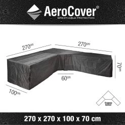Aerocover Afdekhoes Voor Lounge Hoekset 270x270x100x70cm Grote Hoek - Ademend