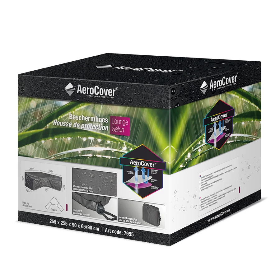 Platinum Aerocover Afdekhoes Voor Lounge Hoekset 255x255x90x65/90cm Hoge Rug - Ademend - Afbeelding 2