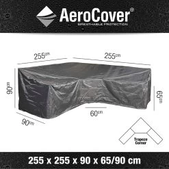 Platinum Aerocover Afdekhoes Voor Lounge Hoekset 255x255x90x65/90cm Hoge Rug - Ademend