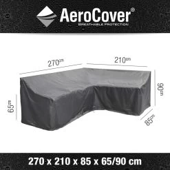 Platinum Aerocover Afdekhoes Voor Loungeset R 270x210x85x65/90cm Hoge Rug - Ademend