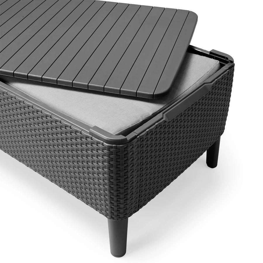 Keter Loungeset Salemo Graphite Met Opbergtafel - Afbeelding 19