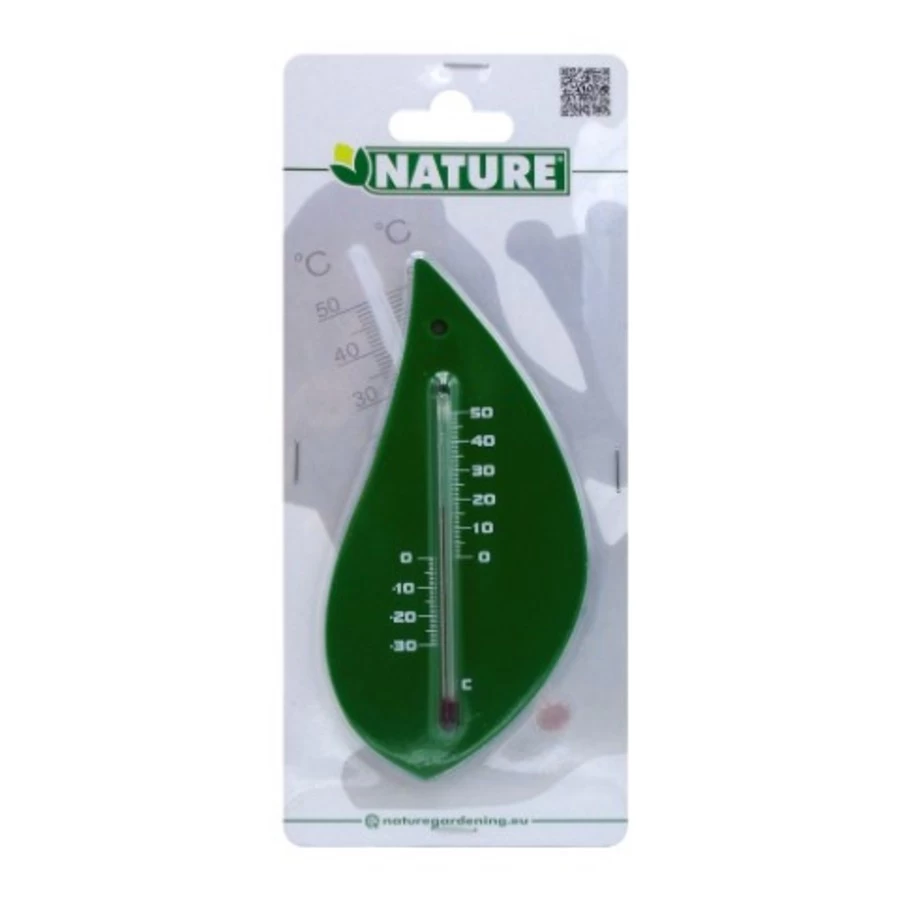NATURE Buitenmuurthermometer Boomblad Groen - 15x8x0.3 Cm - Afbeelding 2