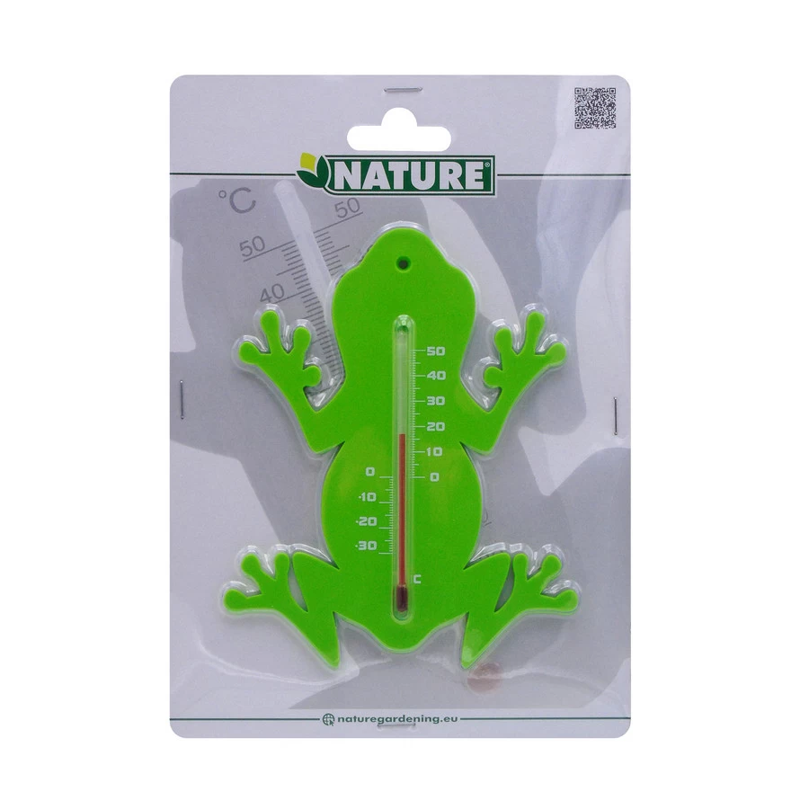 NATURE Buitenmuurthermometer Kikker Groen - 15x11x0.3 Cm - Afbeelding 2