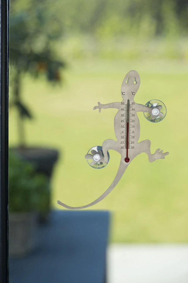 NATURE Buitenmuurthermometer Salamander Metaal Met Zuignappen - Afbeelding 3