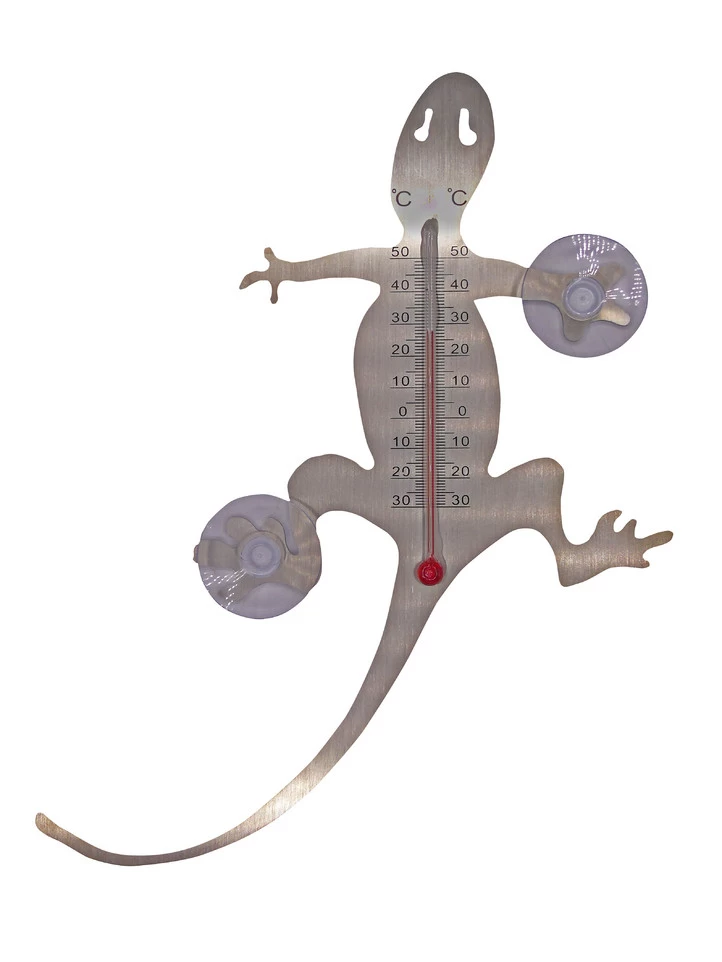 NATURE Buitenmuurthermometer Salamander Metaal Met Zuignappen