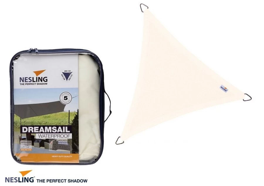 Nesling Dreamsail Schaduwdoek Driehoek 4x4x4M - Creme - Afbeelding 3