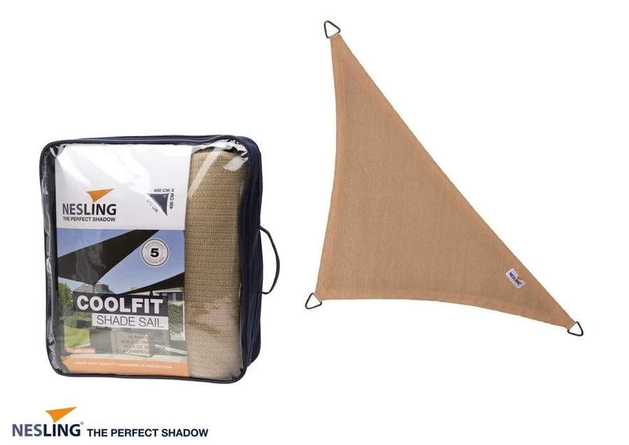 Nesling Coolfit Schaduwdoek Driehoek 4x4x5.7M - Zand - Afbeelding 3