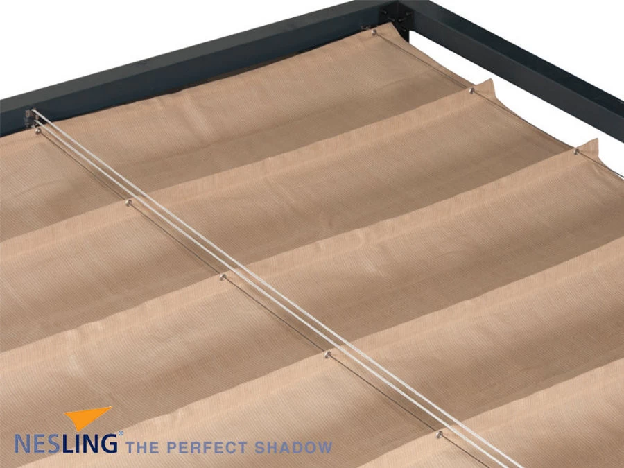 Nesling Harmonica Schaduwdoek 3,7x5m Coolfit Zand - Afbeelding 4