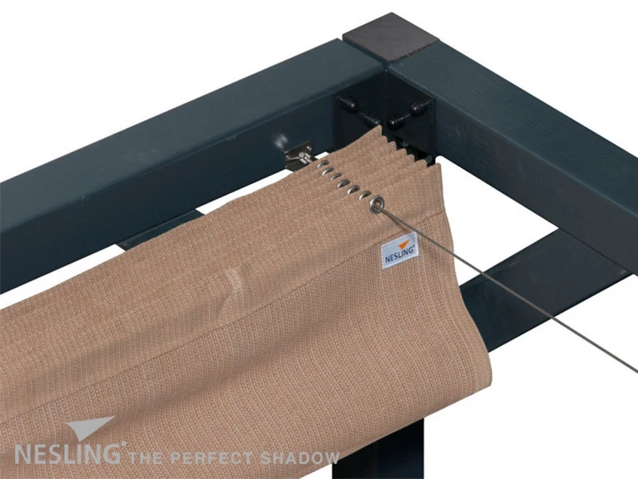 Nesling Harmonica Schaduwdoek 3,7x5m Coolfit Zand - Afbeelding 5