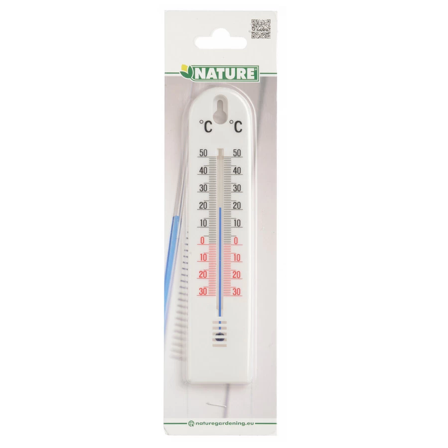 NATURE Buitenmuurthermometer Wit Kelvin 2 - Kunststof - 20x4.5x0.6 Cm - Afbeelding 2