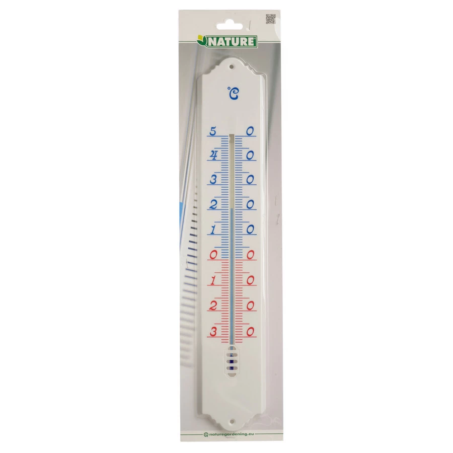 NATURE Buitenmuurthermometer Wit Kelvin 12 - Kunststof - 49.5x9.7x0.8 Cm - Afbeelding 2