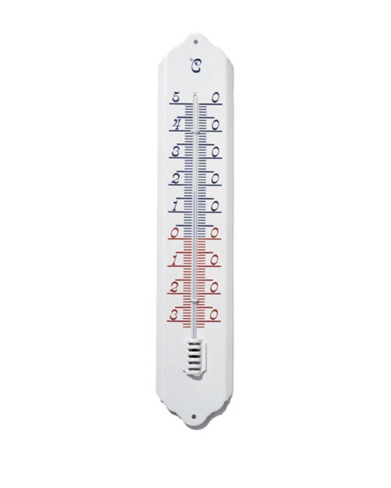 NATURE Buitenmuurthermometer Wit Kelvin 12 - Kunststof - 49.5x9.7x0.8 Cm