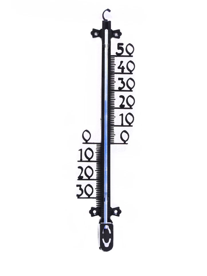 NATURE Buitenmuurprofielthermometer Galilei 1 - Zwart - 25x6x1 Cm