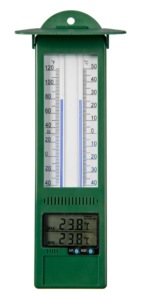 NATURE Buitenmuurthermometer Groen Kelvin 15 - 24x9.5x2.5 Cm - Met Display