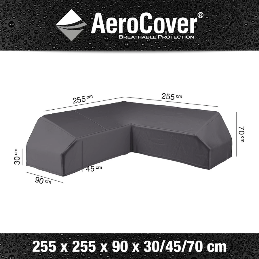 Platinum Aerocover Afdekhoes Lounge Platform Set 255x255x90x30/45/70cm - Ademende Stof