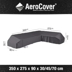 Aerocover Afdekhoes Lounge Platform Set 350x275x90x30/45/70cm R - Ademende Stof