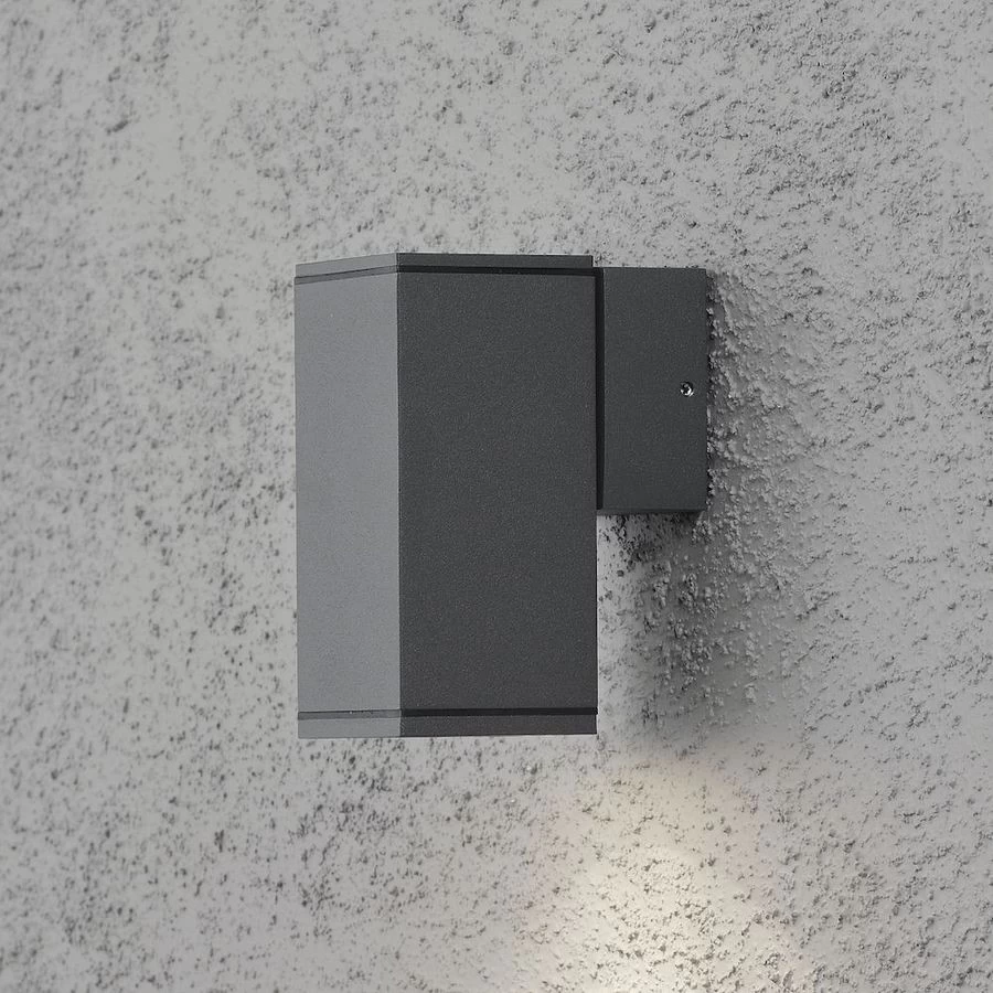 Konstsmide Wandlicht Monza Single Square Outdoor - 13.5cm - 1xGU10 - Antraciet - Afbeelding 2