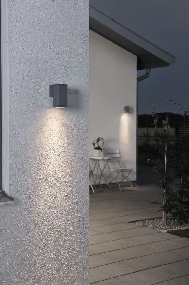 Konstsmide Wandlicht Monza Single Square Outdoor - 13.5cm - 1xGU10 - Antraciet - Afbeelding 3