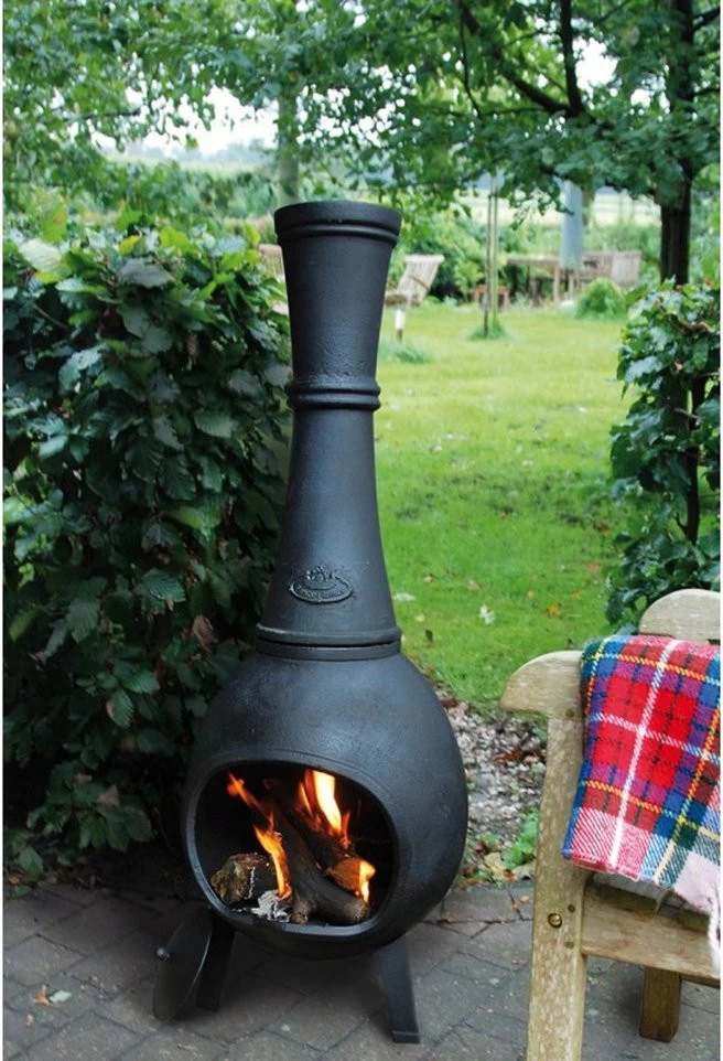 Esschert Terraskachel Gietijzer Diam. 39 Cm X Hoogte 105 Cm 33kg - Afbeelding 2