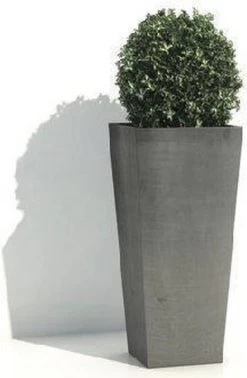 Ecopots Rotterdam High Vierkant Grey 70x32x32cm